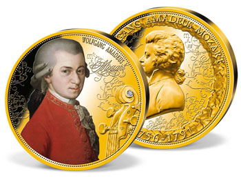 Gedenkprägung Wolfang Amadeus Mozart