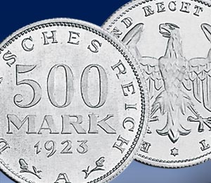 Originalmünze 500 Reichsmark 1923