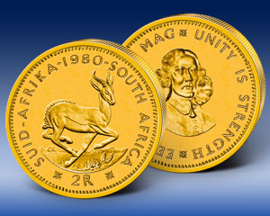 Goldmünze 2 Rand Südafrika
