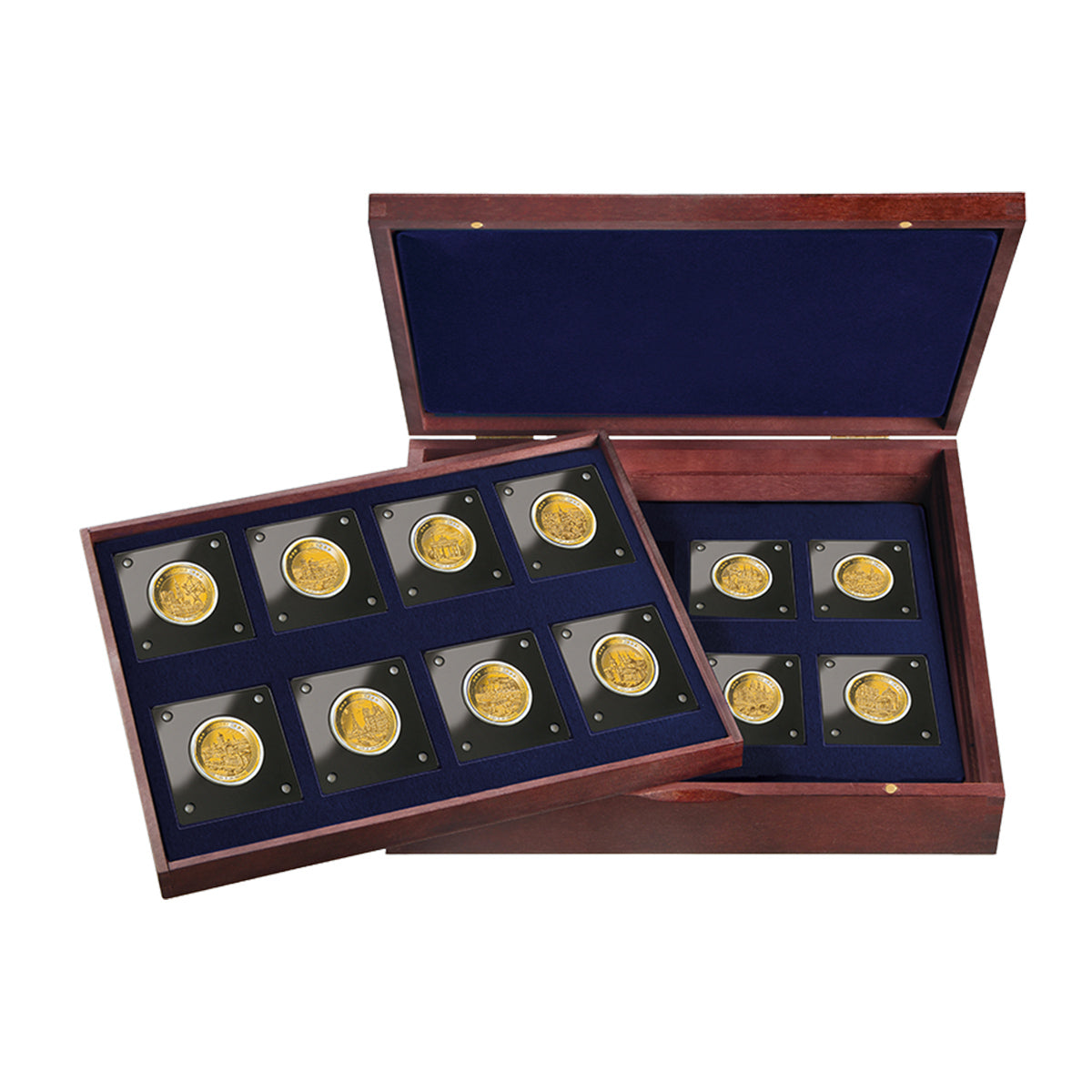 Produktbild von 16er 1/500 Unze Feingold-Münzen Komplett-Set 'Deutschland Edition'