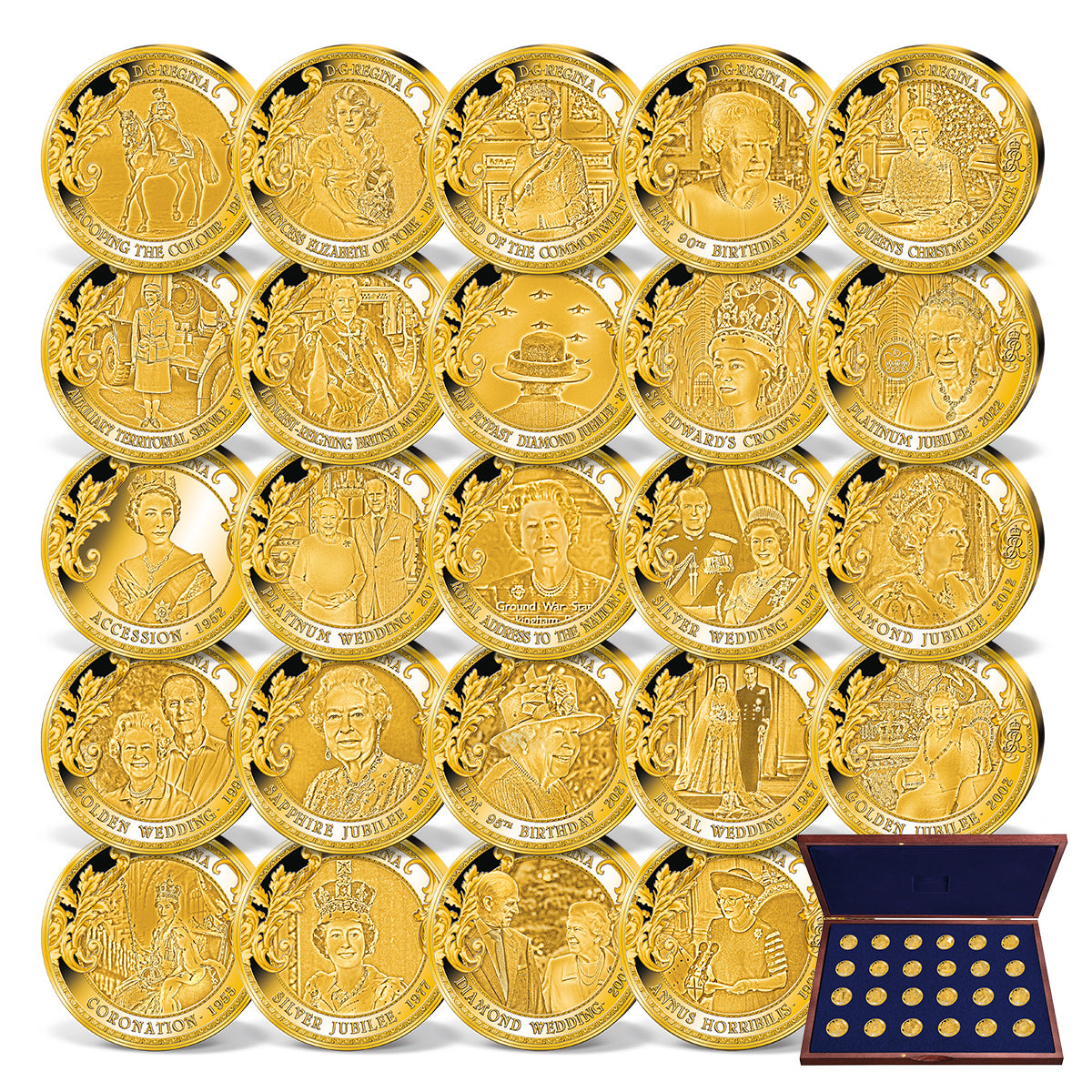 Produktbild von 24er Komplett-Set 'Queen Elizabeth II.'