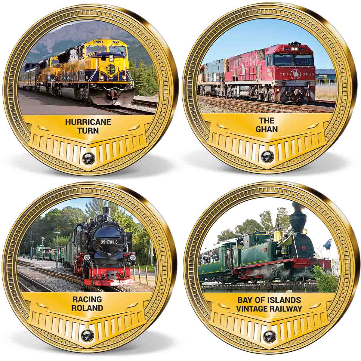 Produktbild von 24er Komplett-Set 'Die Geschichte der Eisenbahn'