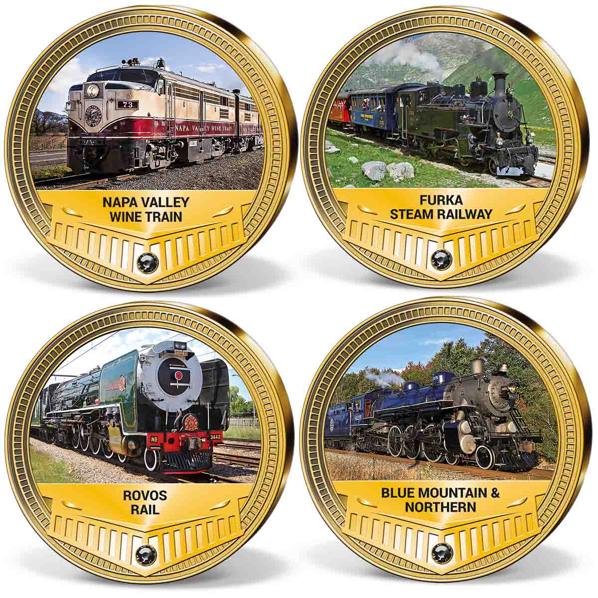 Produktbild von 24er Komplett-Set 'Die Geschichte der Eisenbahn'