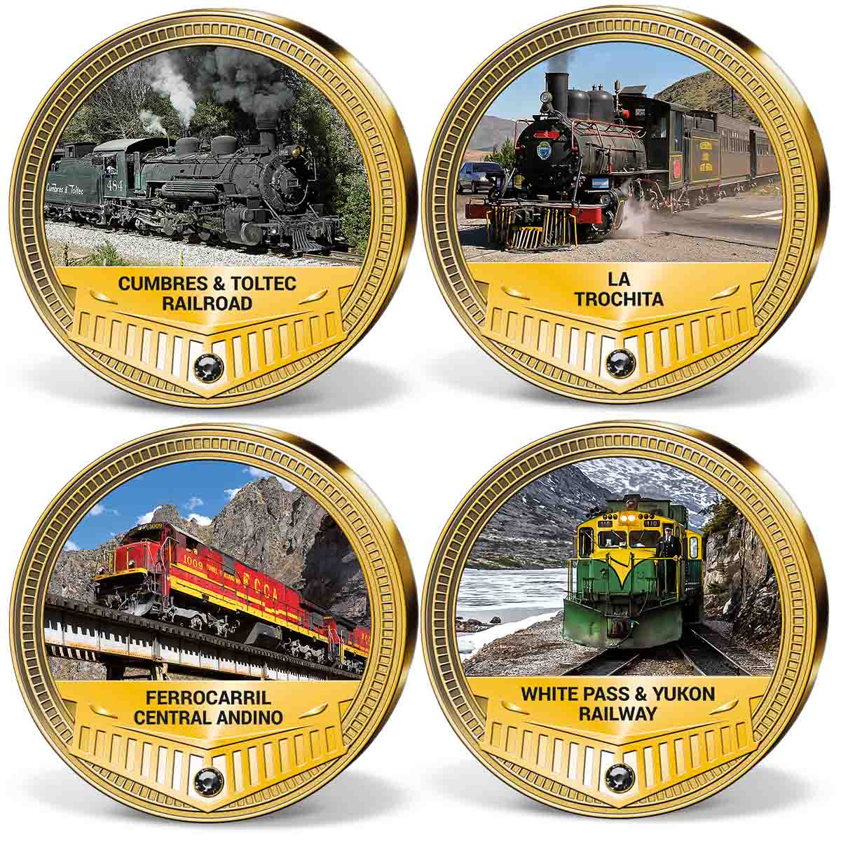 Produktbild von 24er Komplett-Set 'Die Geschichte der Eisenbahn'