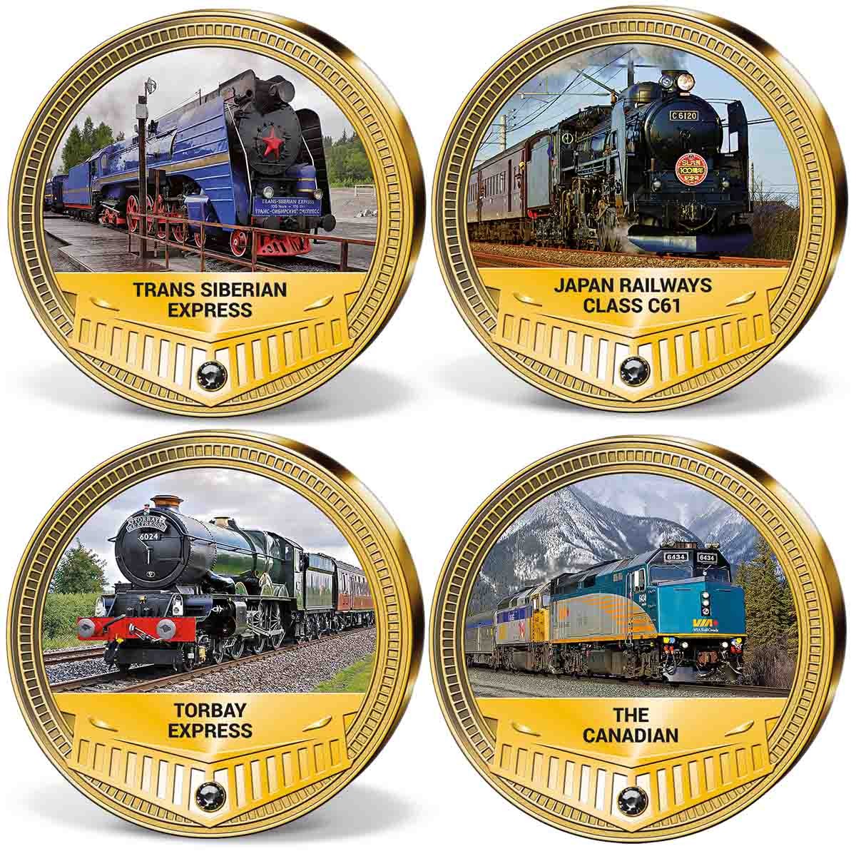 Produktbild von 24er Komplett-Set 'Die Geschichte der Eisenbahn'