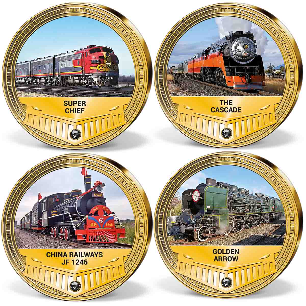 Produktbild von 24er Komplett-Set 'Die Geschichte der Eisenbahn'