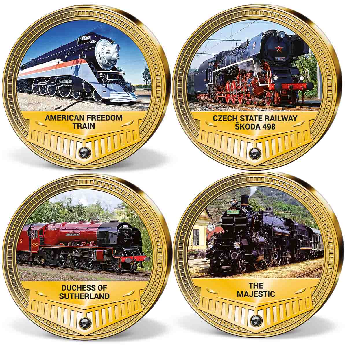 Produktbild von 24er Komplett-Set 'Die Geschichte der Eisenbahn'