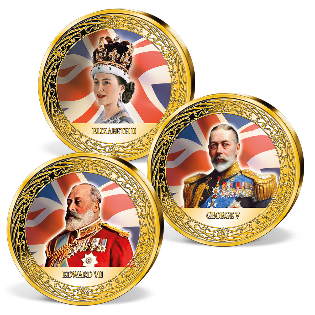 Produktbild von 13er Komplett-Set 'Großbritanniens Könige und Königinnen'