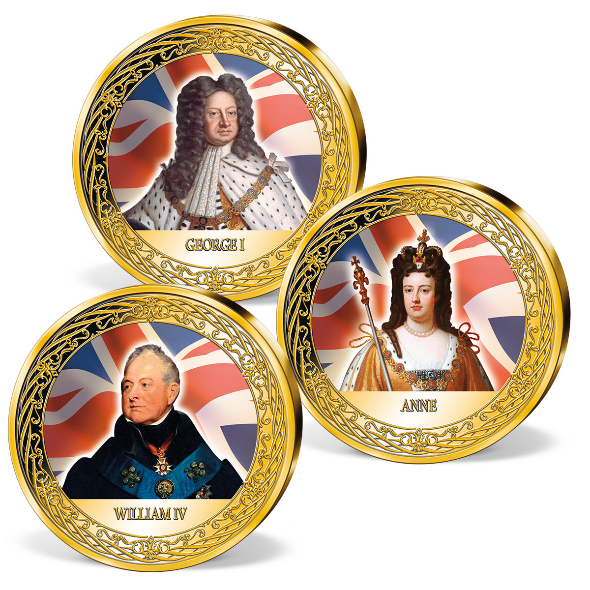 Produktbild von 13er Komplett-Set 'Großbritanniens Könige und Königinnen'