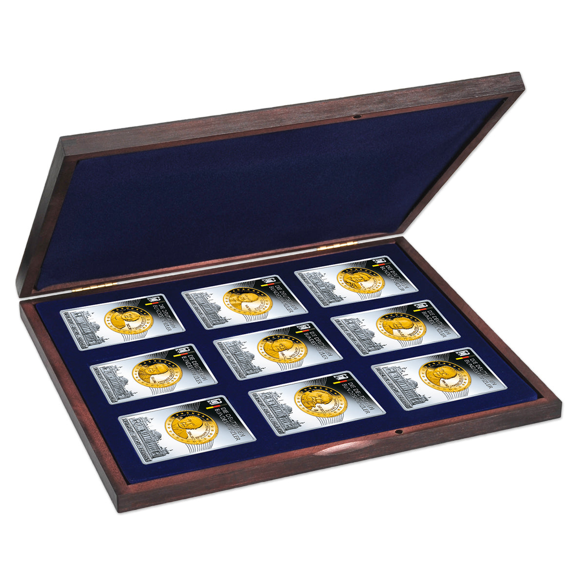 Produktbild von 9er Komplett-Set Barren 'Die Deutschen Bundeskanzler'