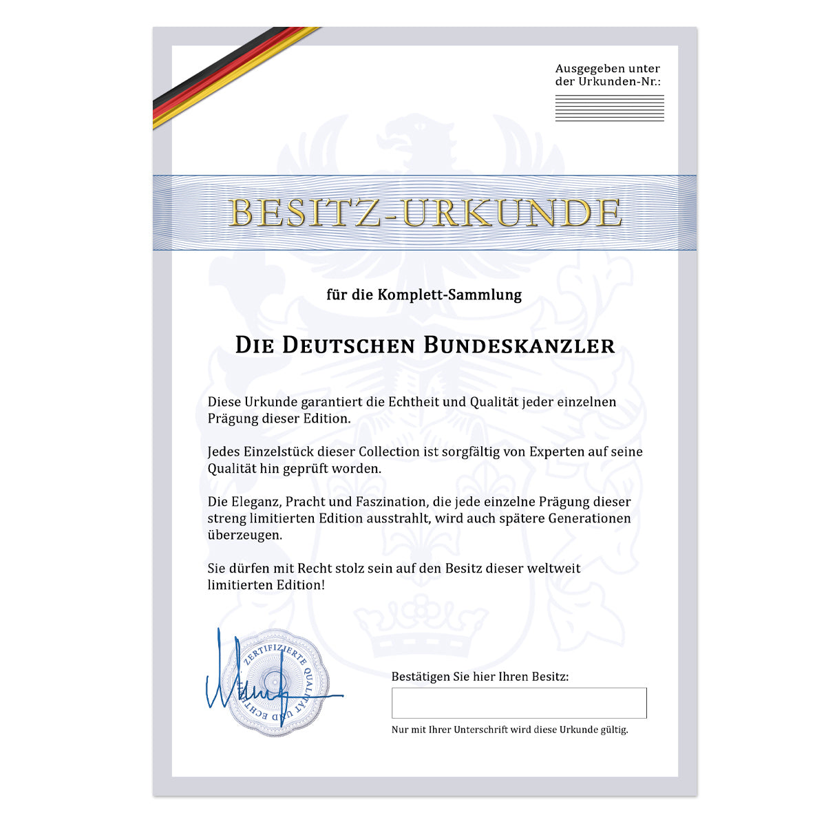 Produktbild von 9er Komplett-Set Barren 'Die Deutschen Bundeskanzler'