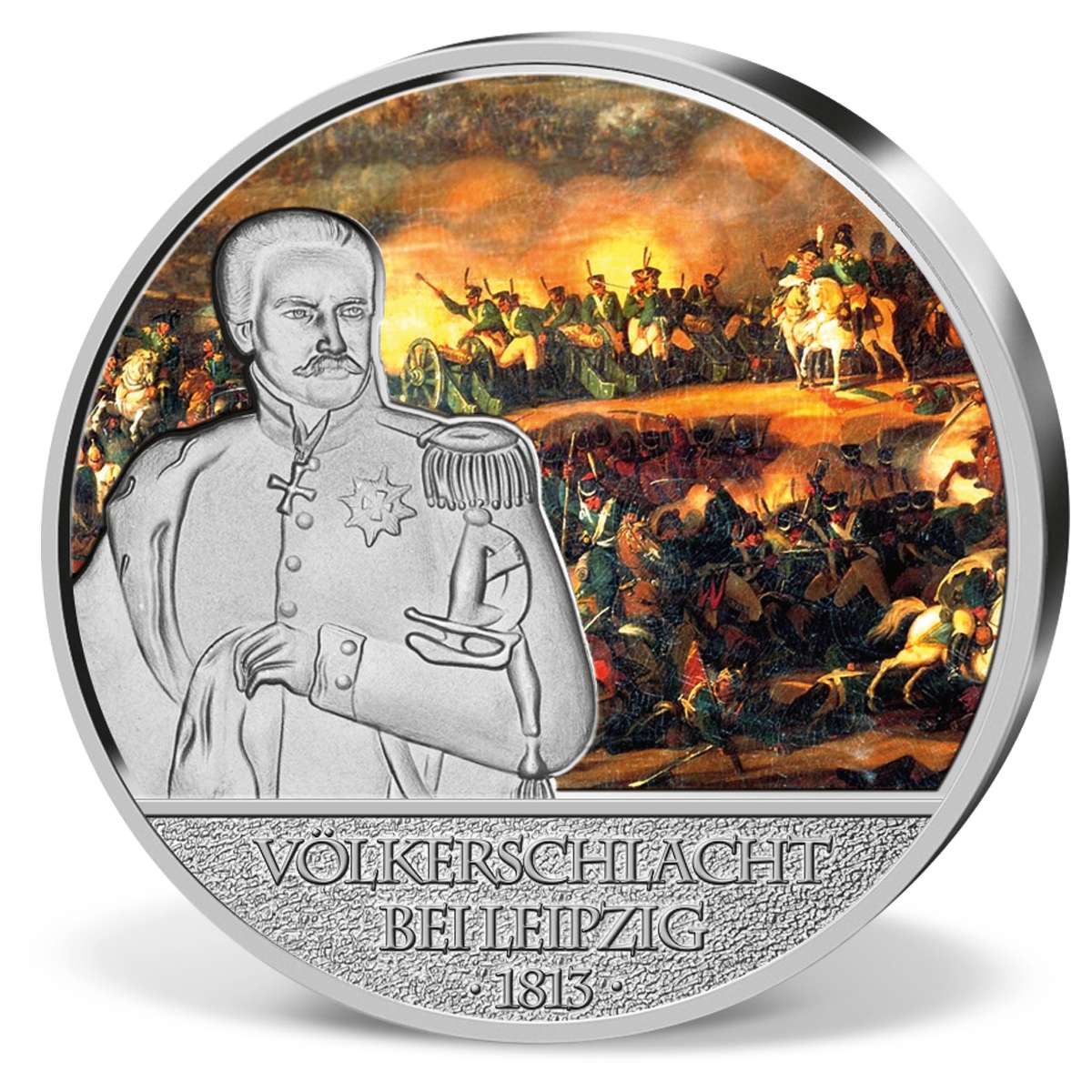 Produktbild von Farb-Gedenkprägung 'Völkerschlacht 1813'