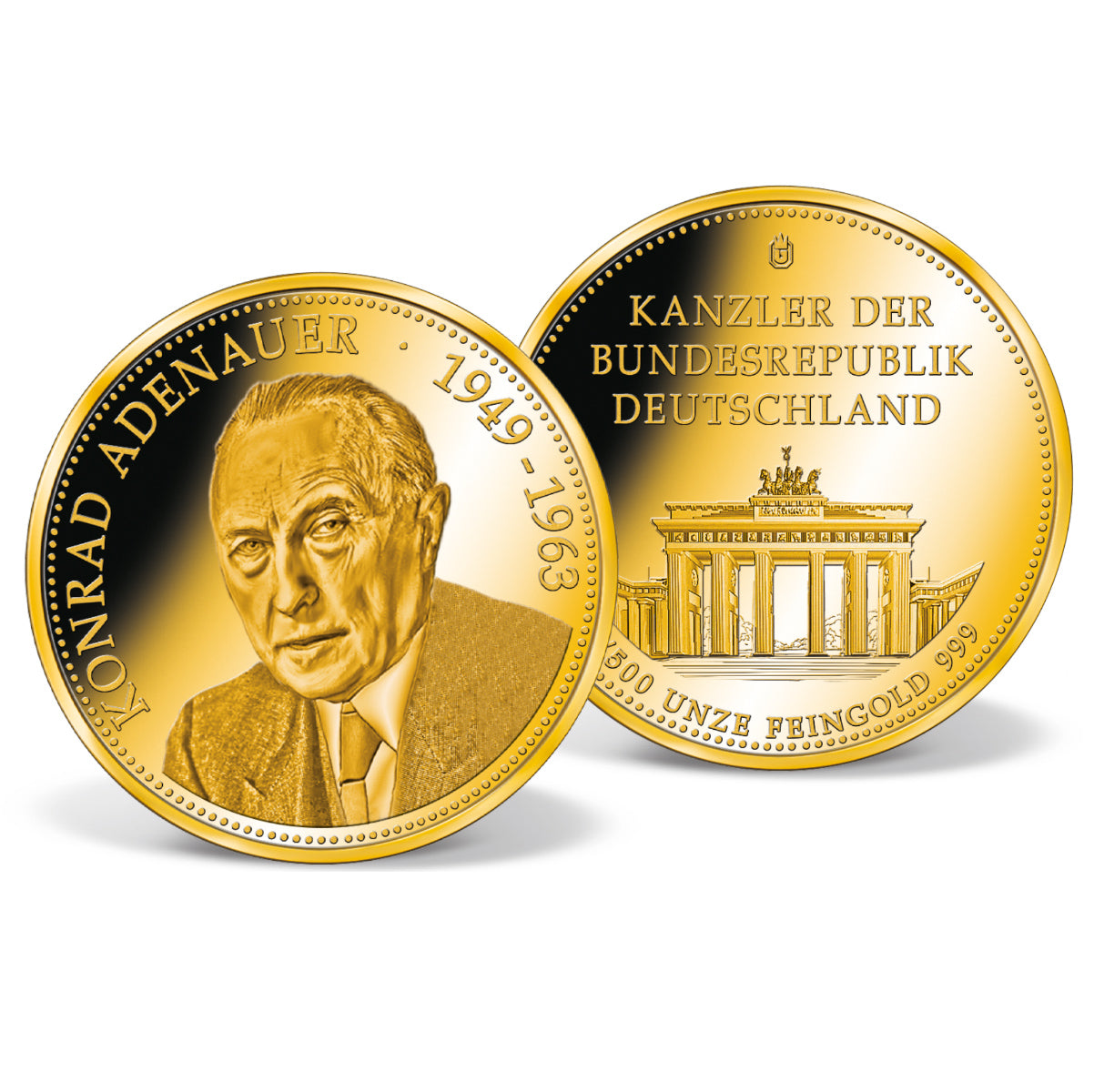 Produktbild von 1/500 Unze Feingold-Prägung 'Konrad Adenauer'