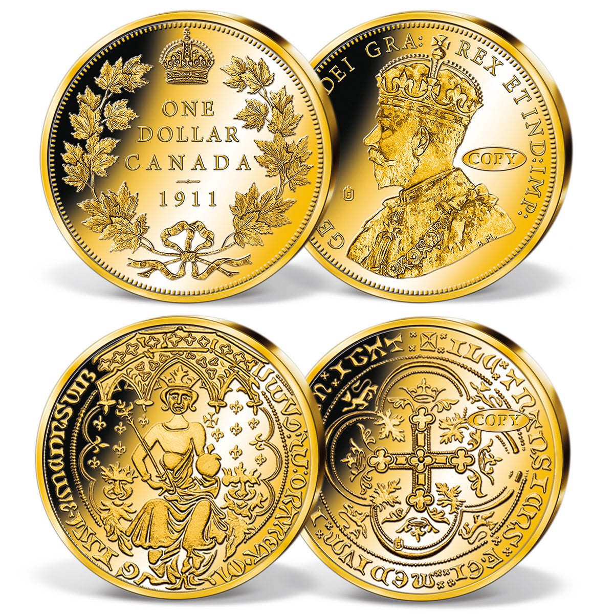 Produktbild von 24er Komplett-Set 'Die teuersten Münzen der Welt'