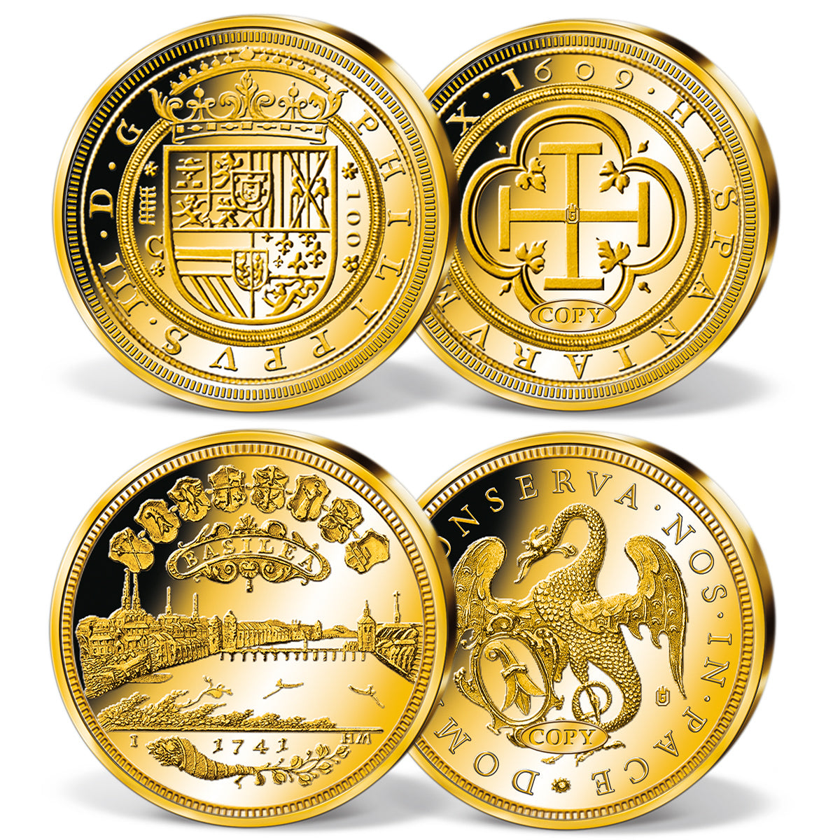 Produktbild von 24er Komplett-Set 'Die teuersten Münzen der Welt'