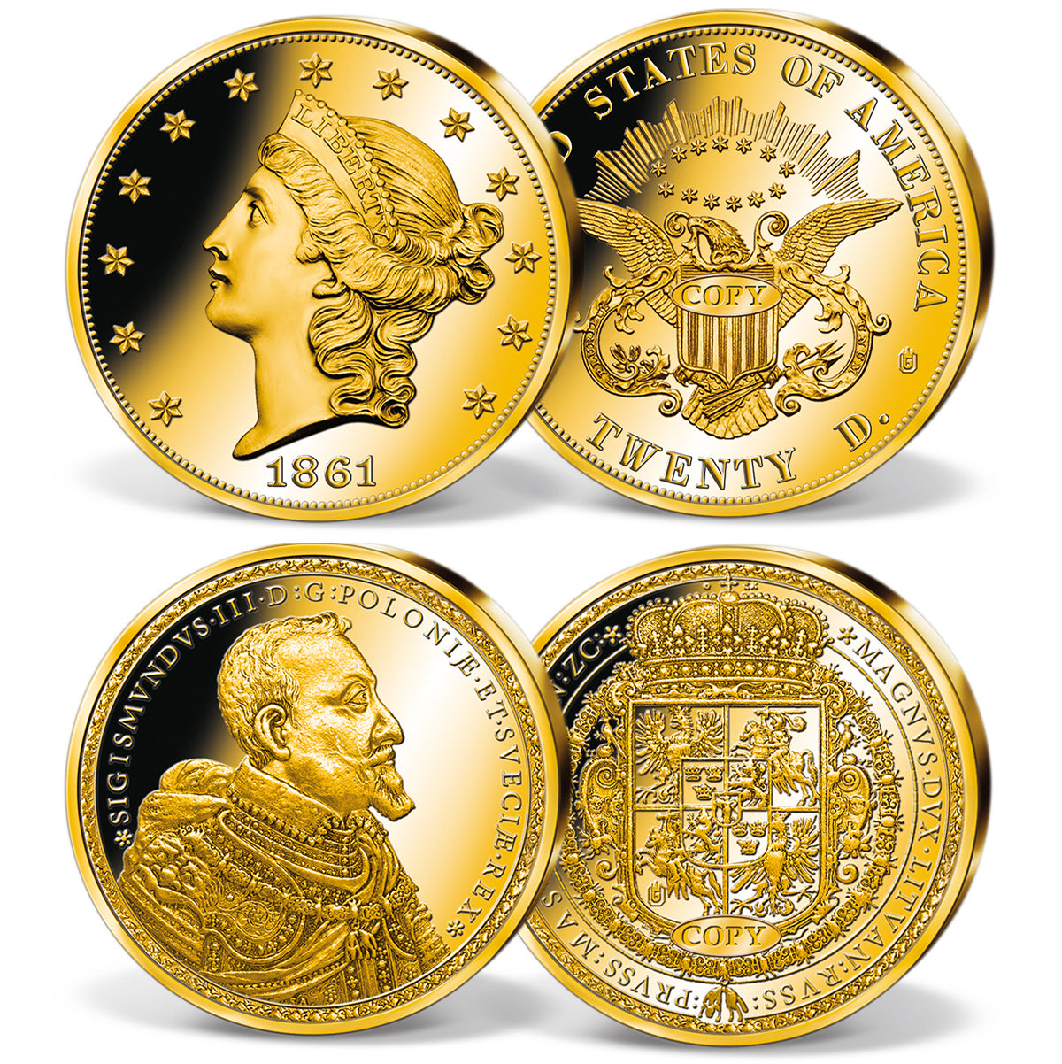 Produktbild von 24er Komplett-Set 'Die teuersten Münzen der Welt'