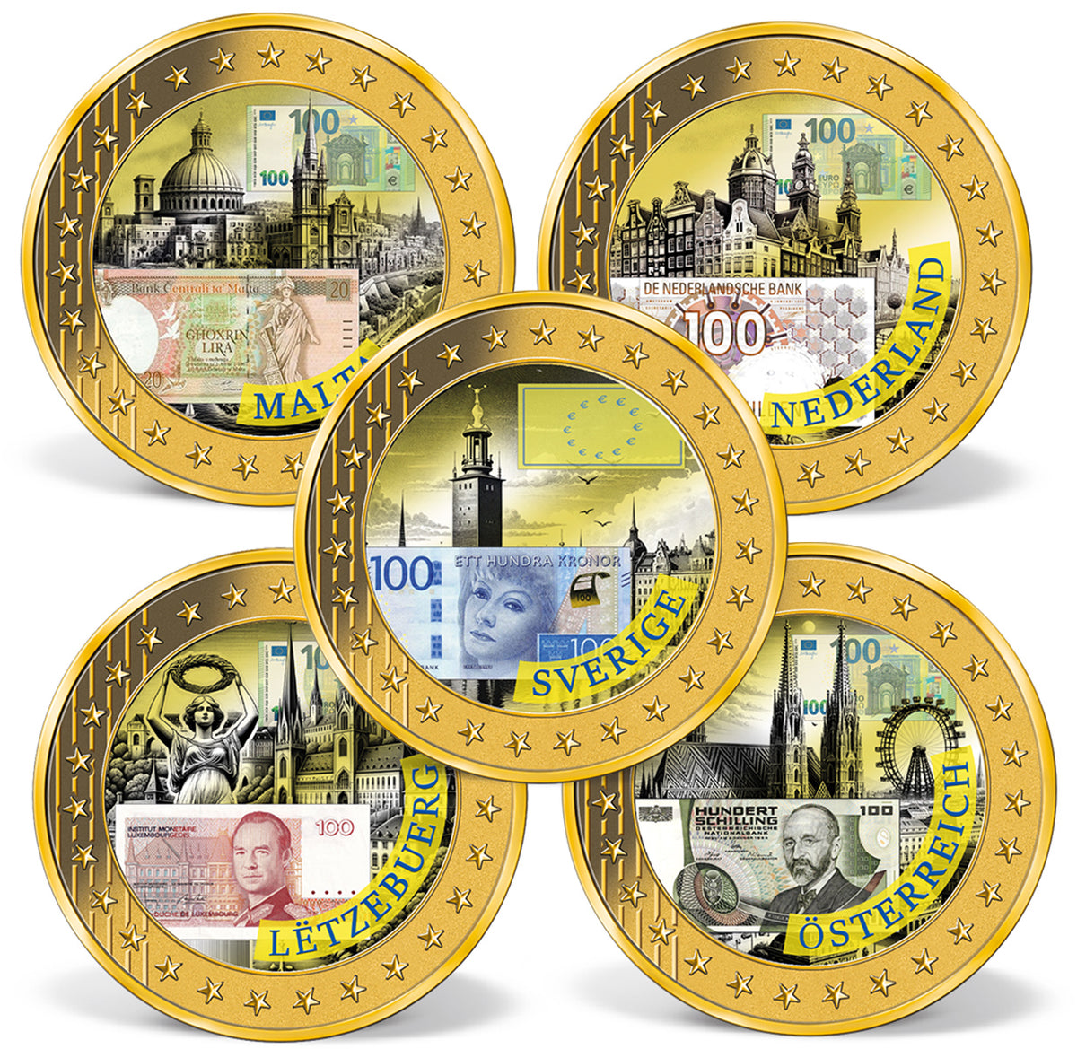 Produktbild von 27er Komplett-Set '25 Jahre Euro Jubiläums-Edition'