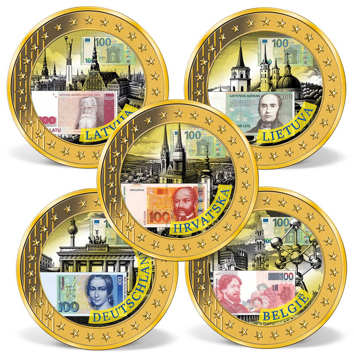 Produktbild von 27er Komplett-Set '25 Jahre Euro Jubiläums-Edition'