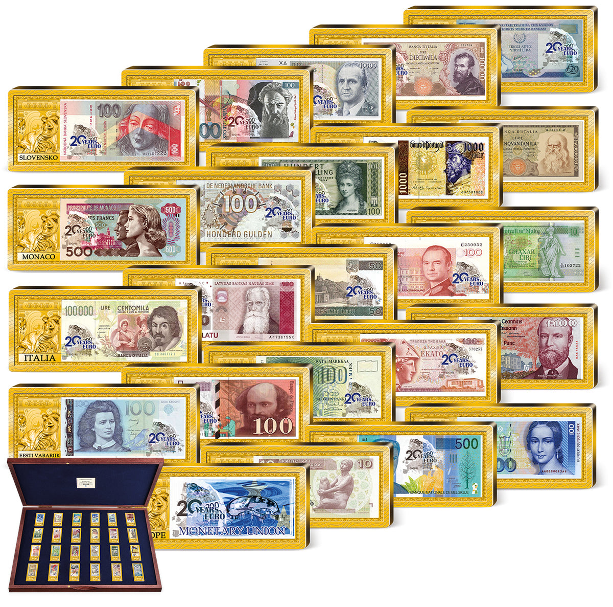 Produktbild von 24er Komplett-Set 'Europas Währung im Wandel'