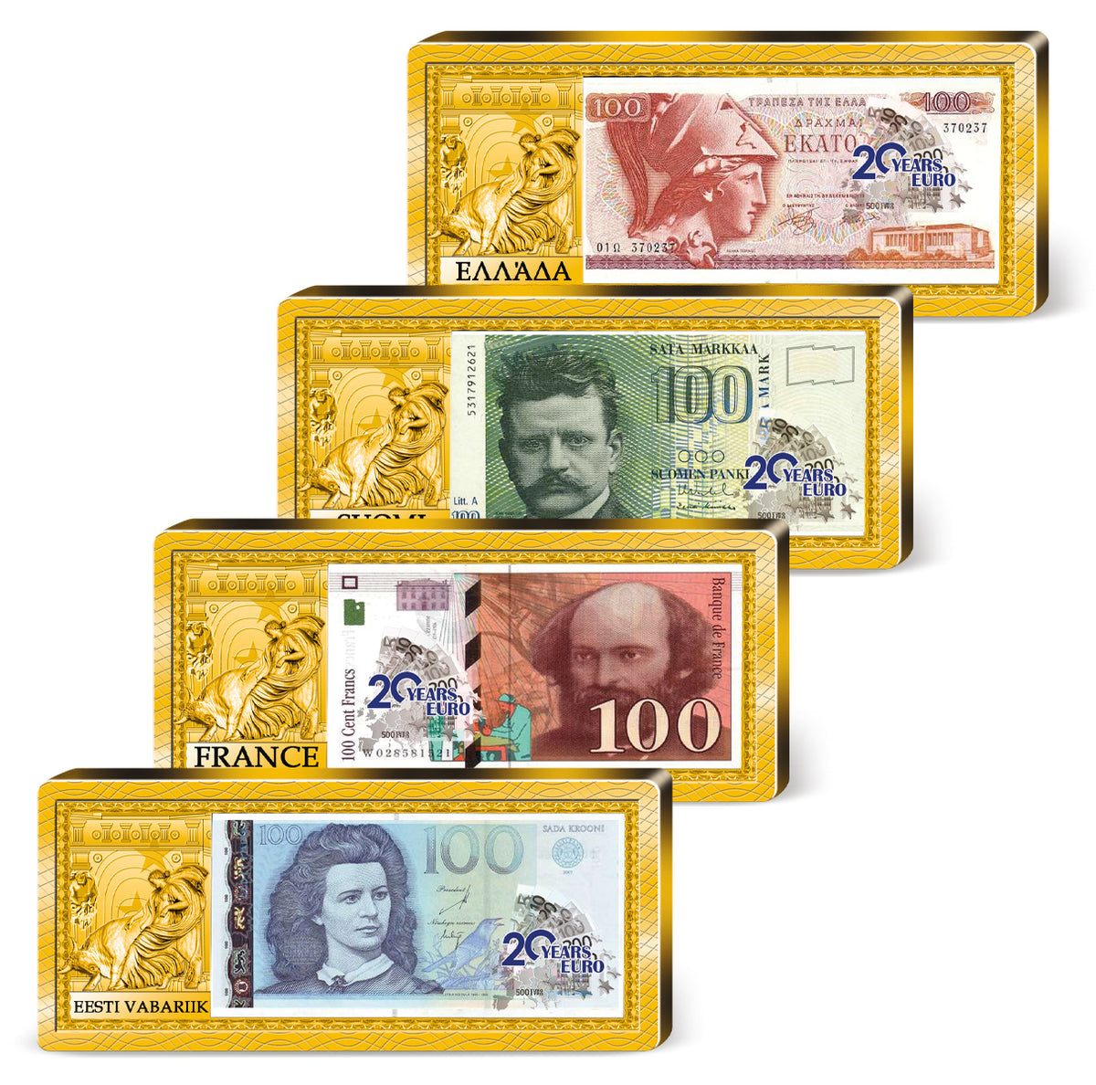 Produktbild von 24er Komplett-Set 'Europas Währung im Wandel'