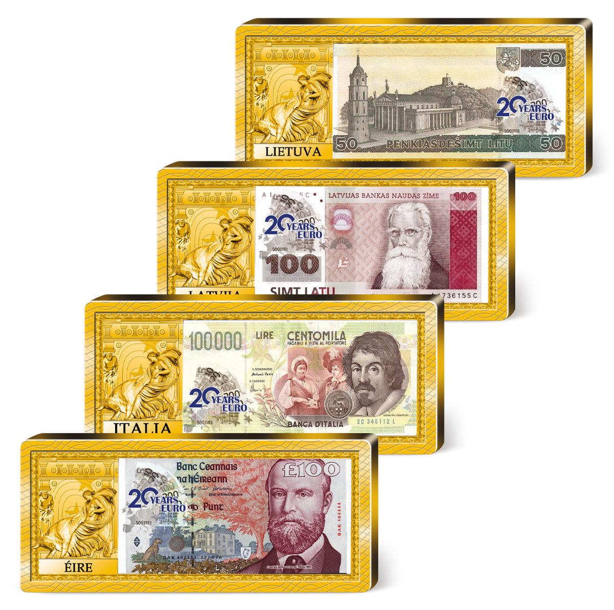 Produktbild von 24er Komplett-Set 'Europas Währung im Wandel'