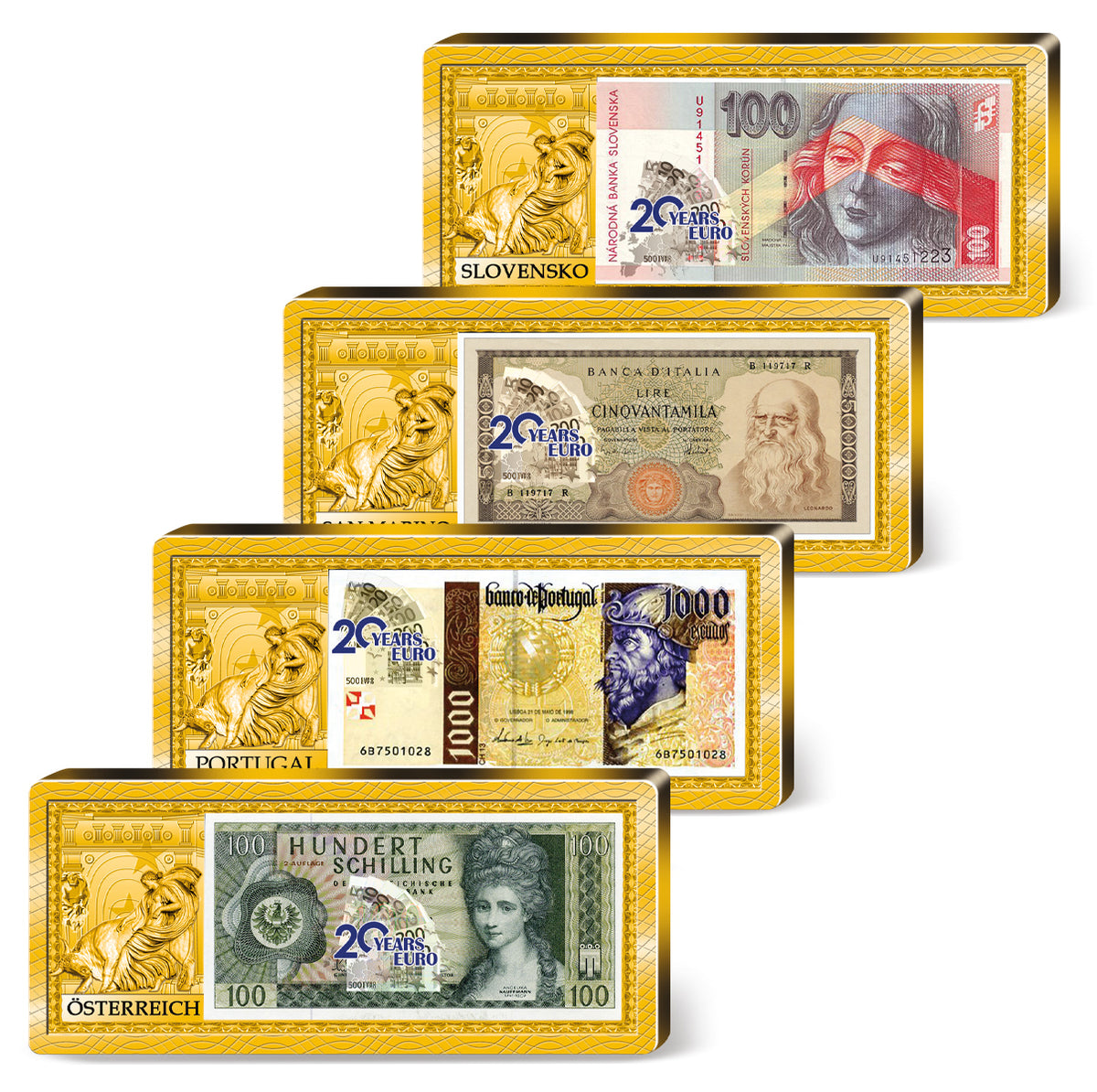 Produktbild von 24er Komplett-Set 'Europas Währung im Wandel'