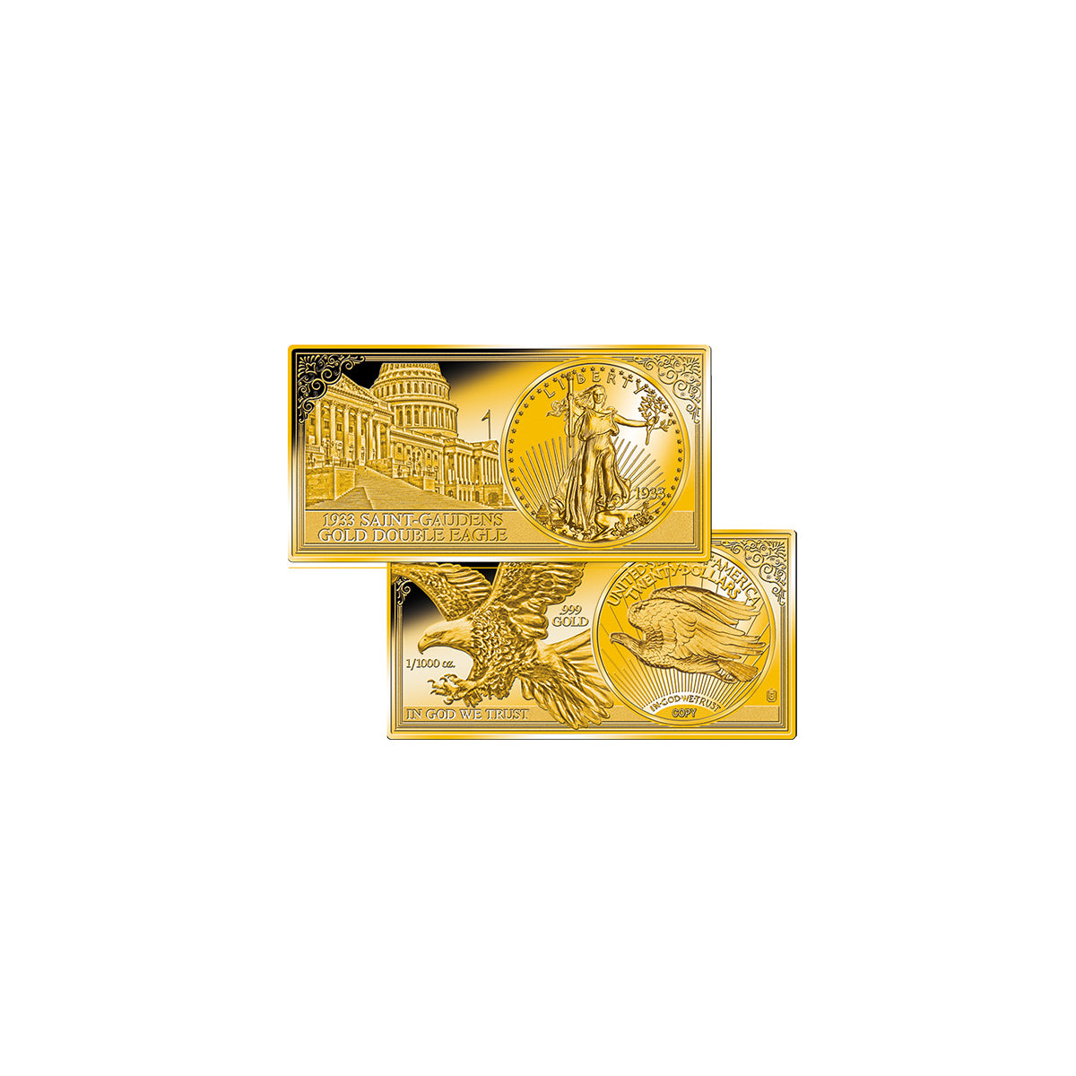Produktbild von 6er Feingold-Set '20 Dollar Double Eagle'