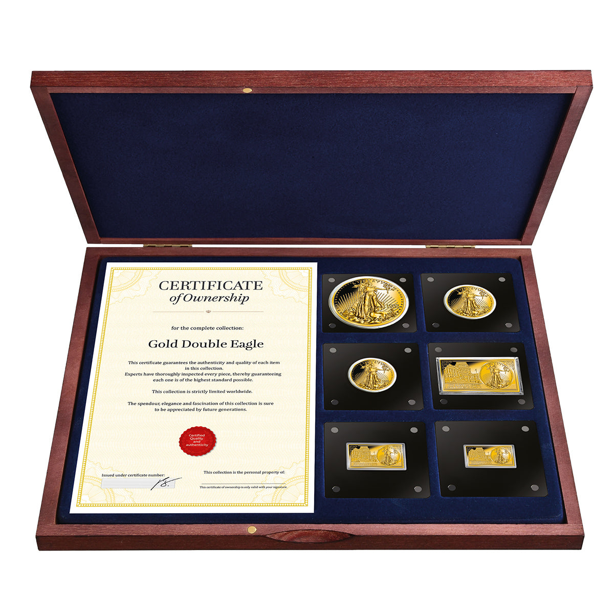 Produktbild von 6er Feingold-Set '20 Dollar Double Eagle'