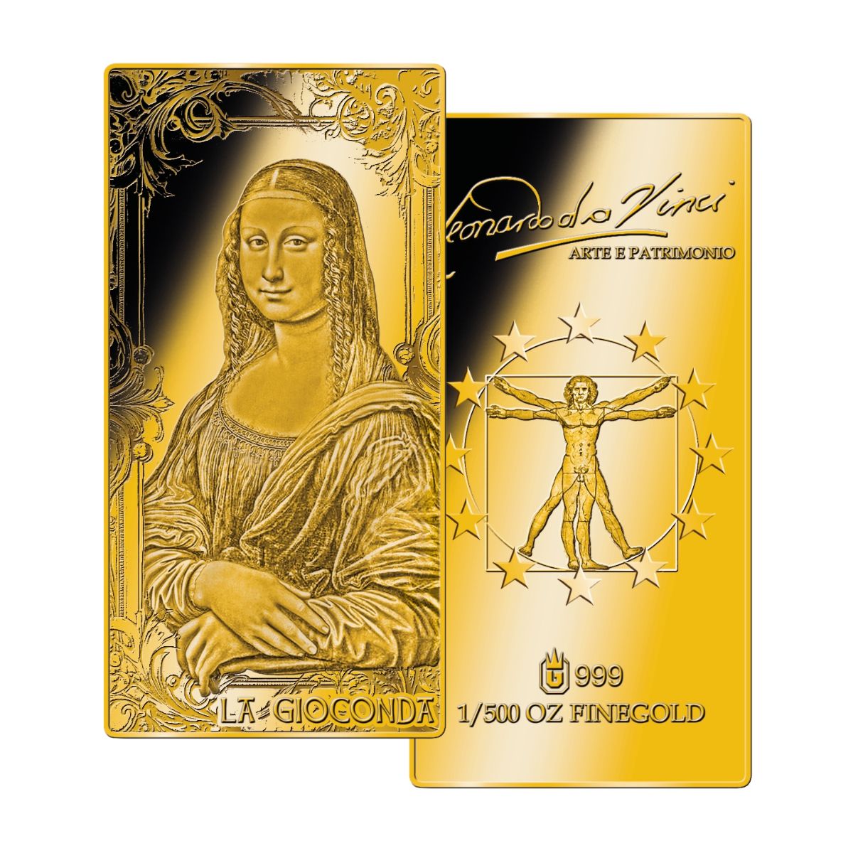Produktbild von 1/500 Unze Feingold-Barren 'Mona Lisa'