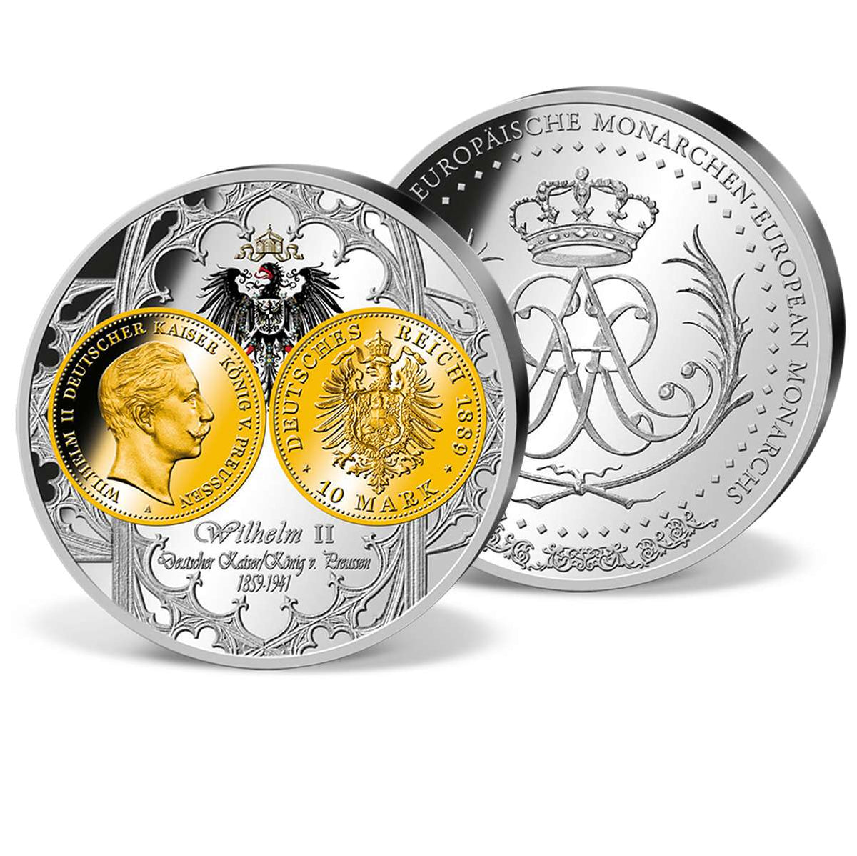 Produktbild von Gedenkprägung 'Kaiser Wilhelm II. - 10 Goldmark'