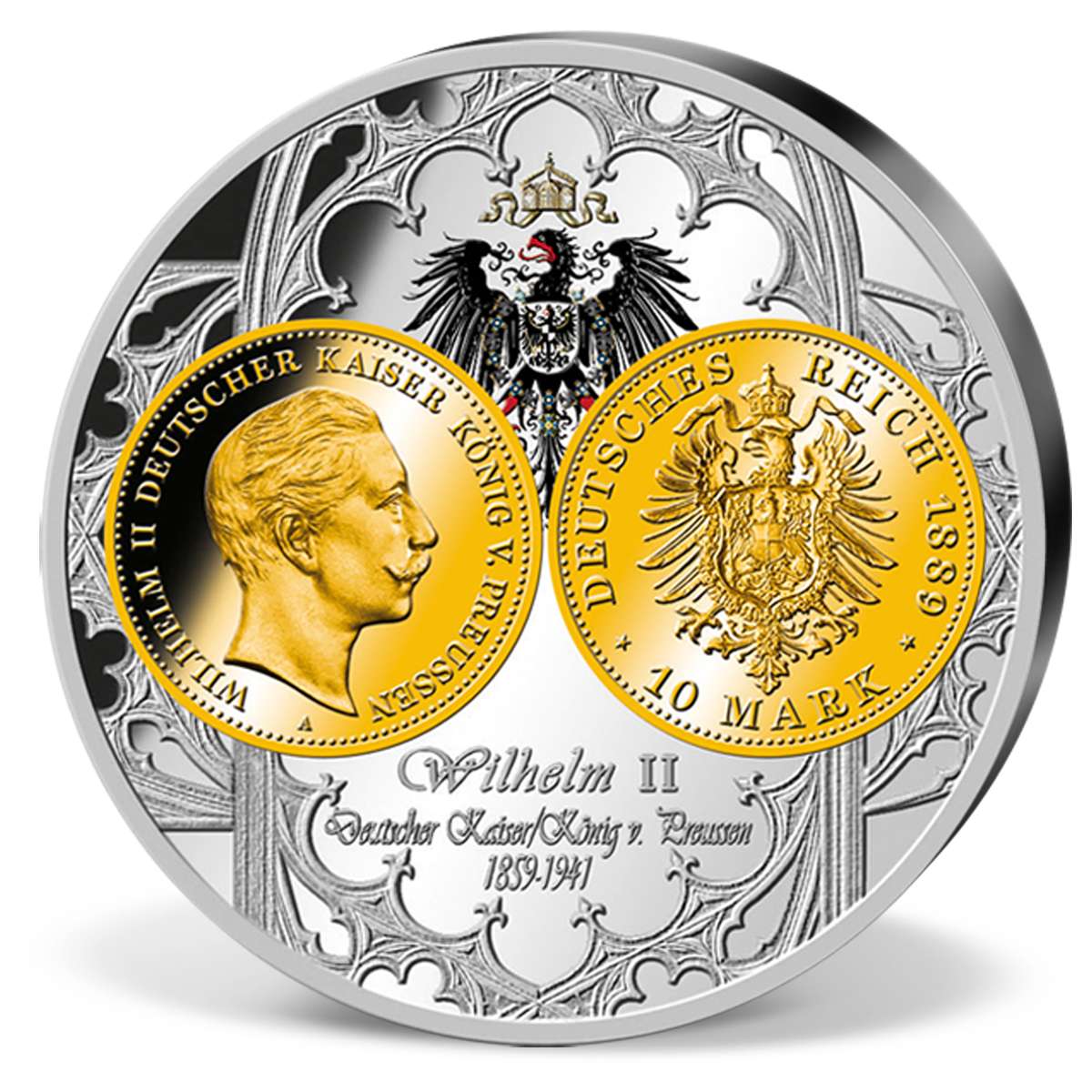 Produktbild von Gedenkprägung 'Kaiser Wilhelm II. - 10 Goldmark'