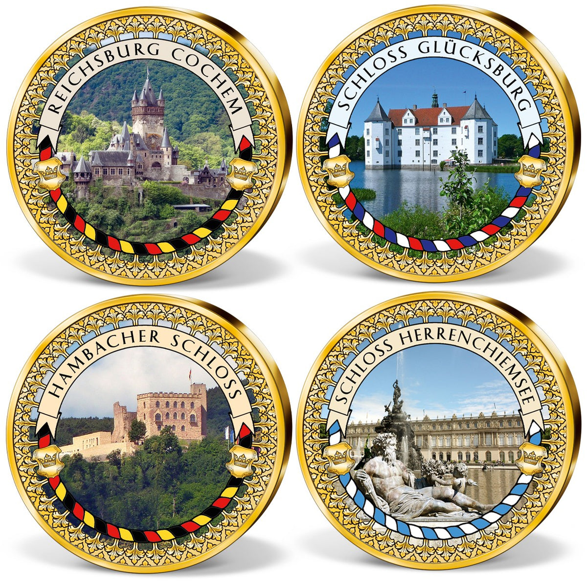 Produktbild von 24er Komplett-Set 'Deutsche Schlösser und Burgen'