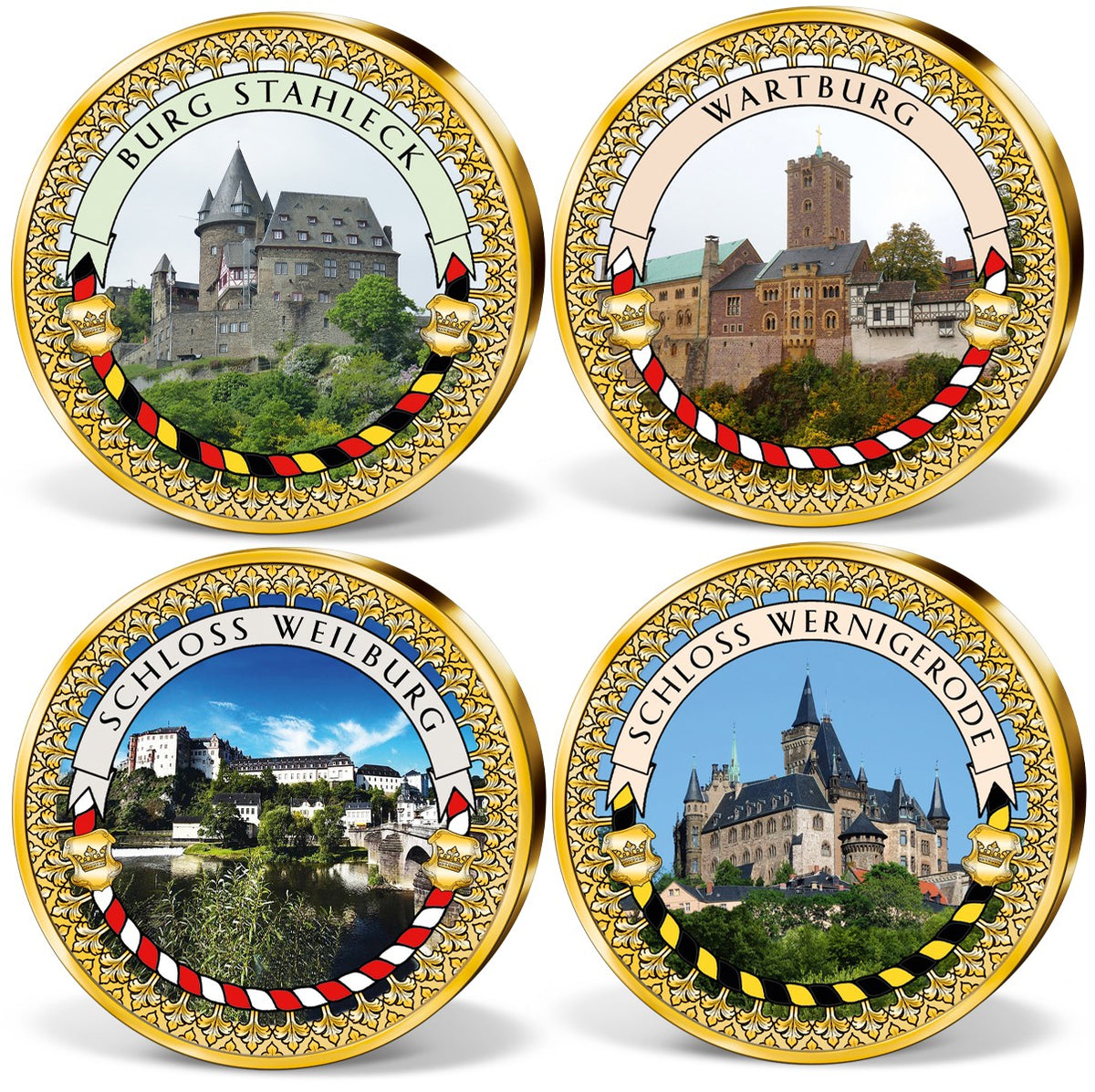 Produktbild von 24er Komplett-Set 'Deutsche Schlösser und Burgen'