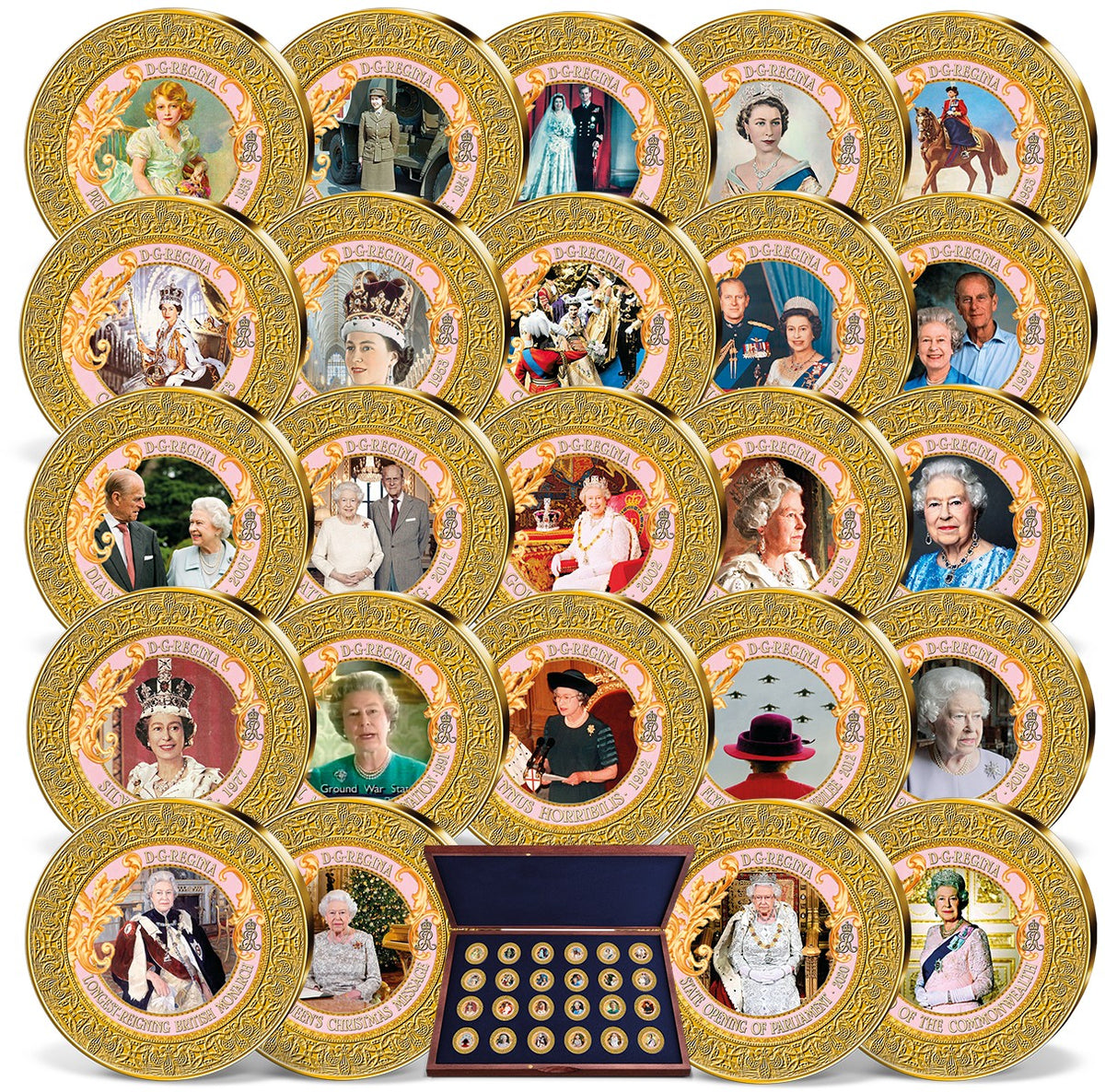 Produktbild von 24er Komplett-Set 'Queen Elizabeth - Momente der Herrschaft'