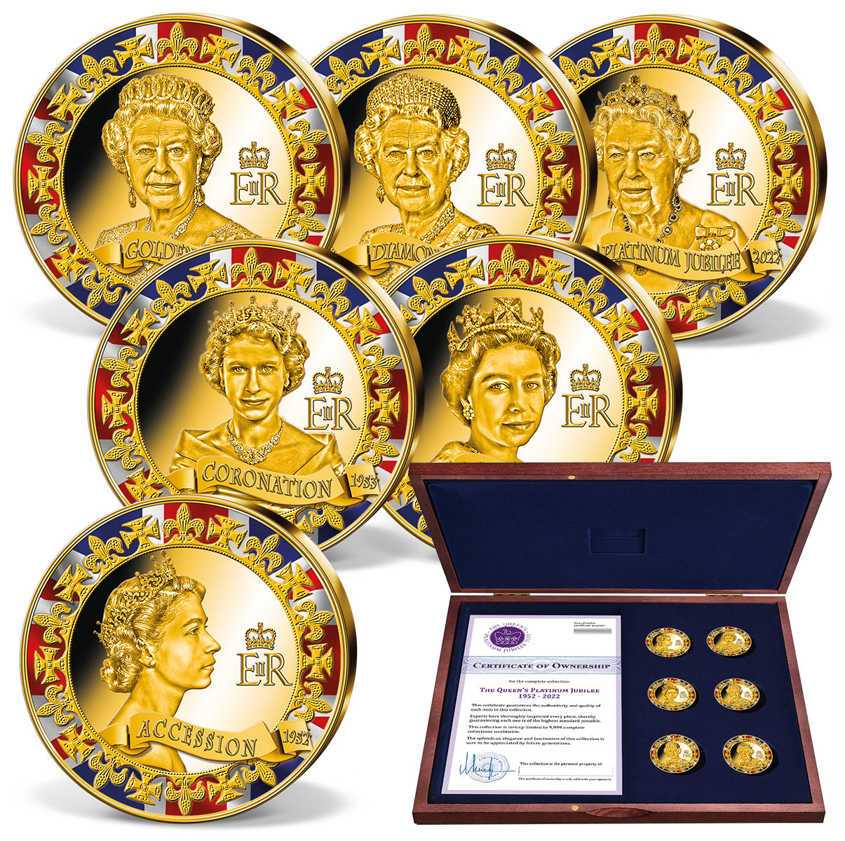 Produktbild von 6er Komplett-Set 'Queen Platinum Jubilee'