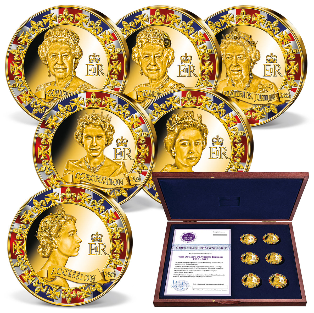 Produktbild von 6er Komplett-Set 'Queen Platinum Jubilee'