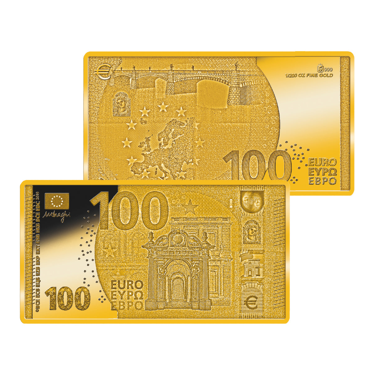 Produktbild von 7er 1/200 Unze Goldbarren Komplett-Set 'Eurobanknoten'