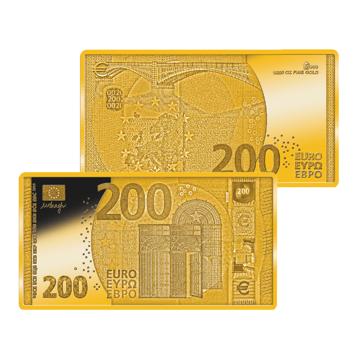 Produktbild von 7er 1/200 Unze Goldbarren Komplett-Set 'Eurobanknoten'