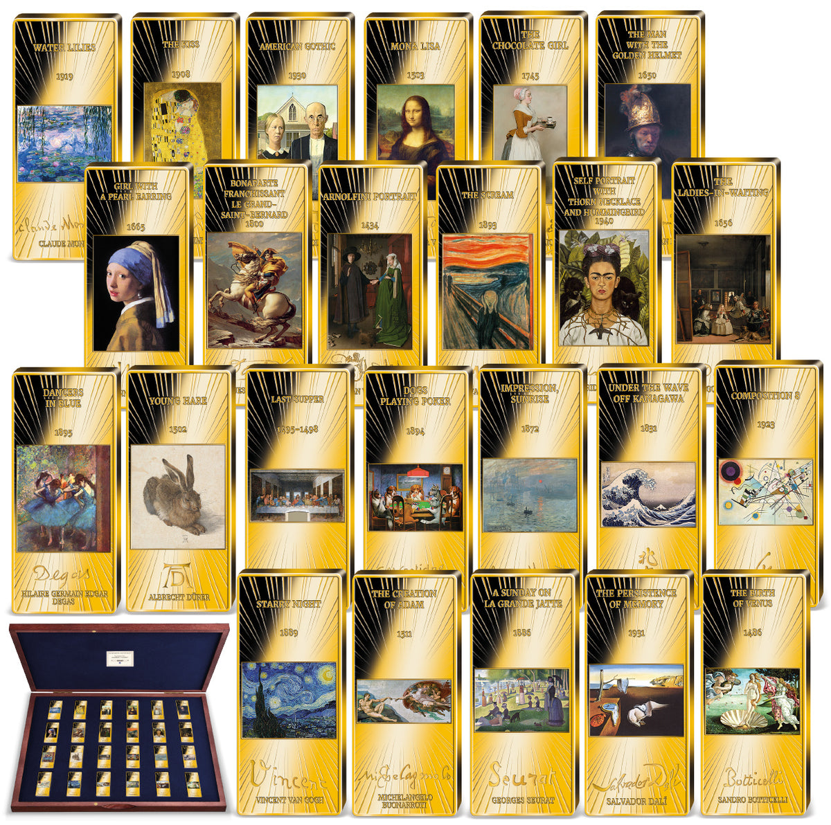 Produktbild von 24er Komplett-Ser Barren 'Legendäre Kunstwerke'