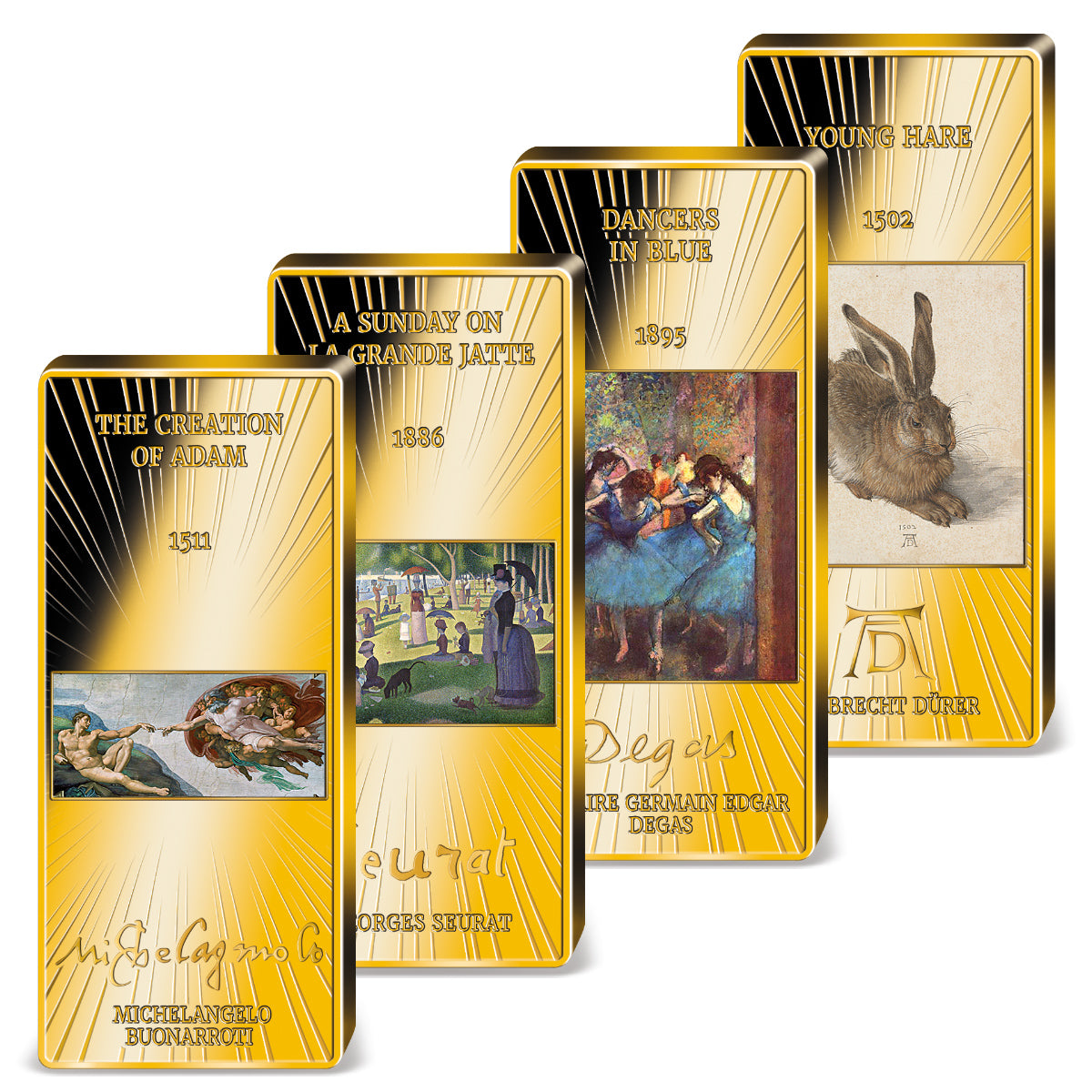 Produktbild von 24er Komplett-Ser Barren 'Legendäre Kunstwerke'