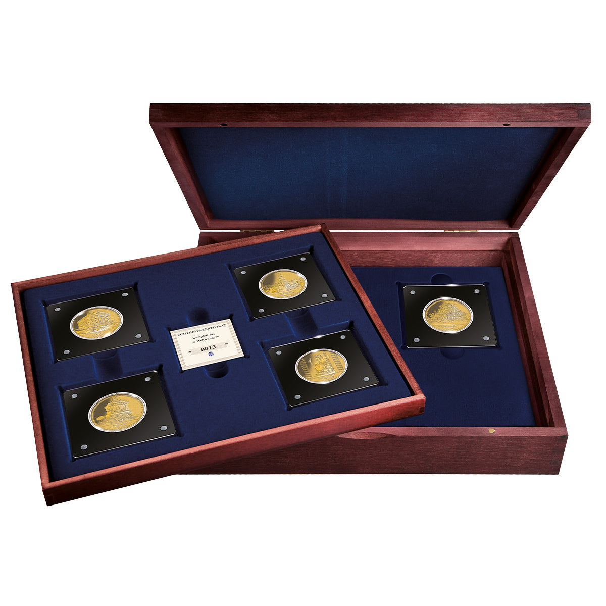 Produktbild von 7er 1/200 oz Feingold-Münzen-Set 'Weltwunder der Moderne'