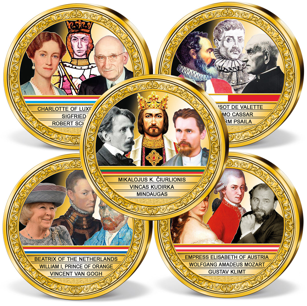 Produktbild von 27er Komplett-Set 'Berühmte Europäer'