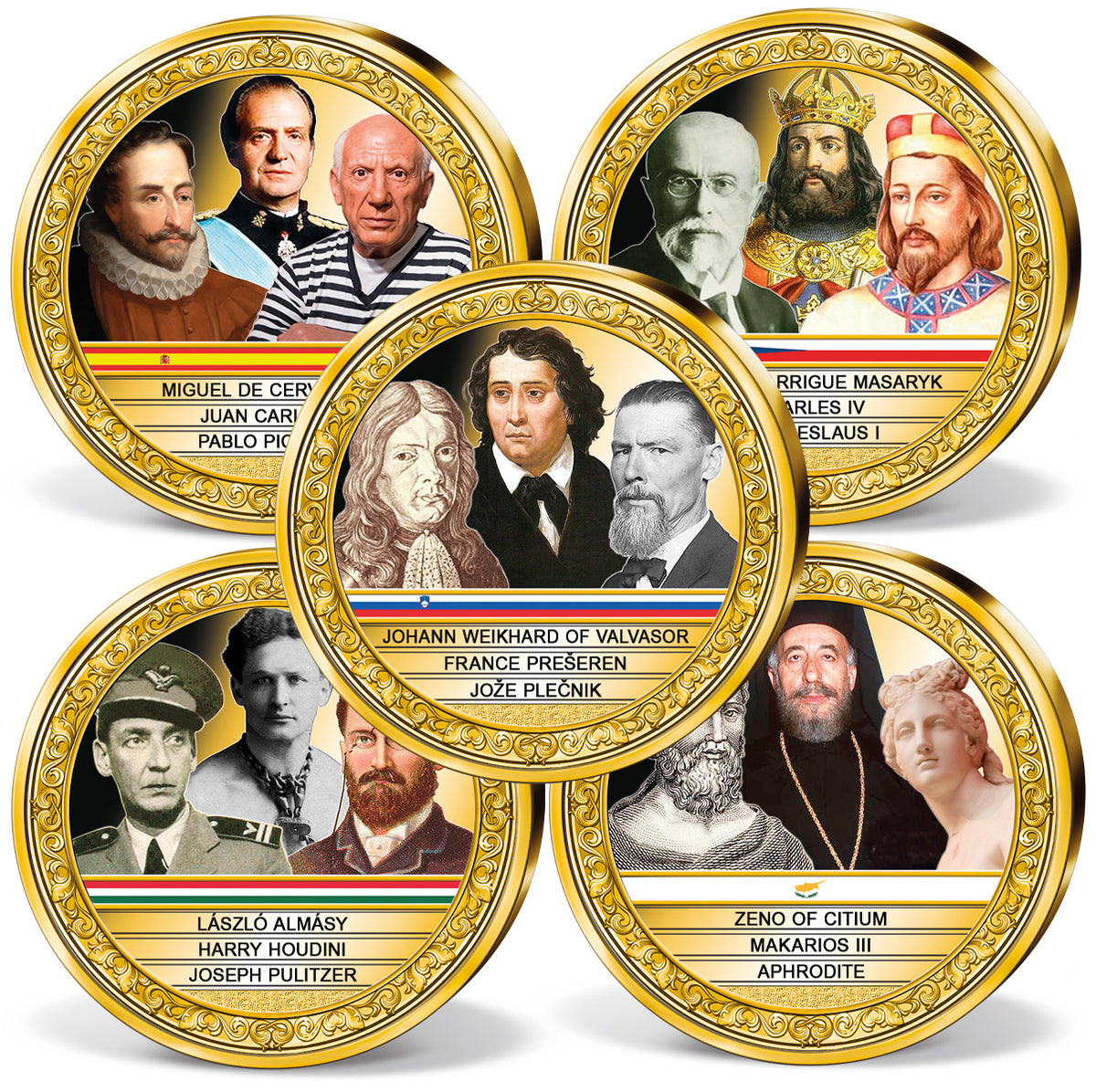 Produktbild von 27er Komplett-Set 'Berühmte Europäer'