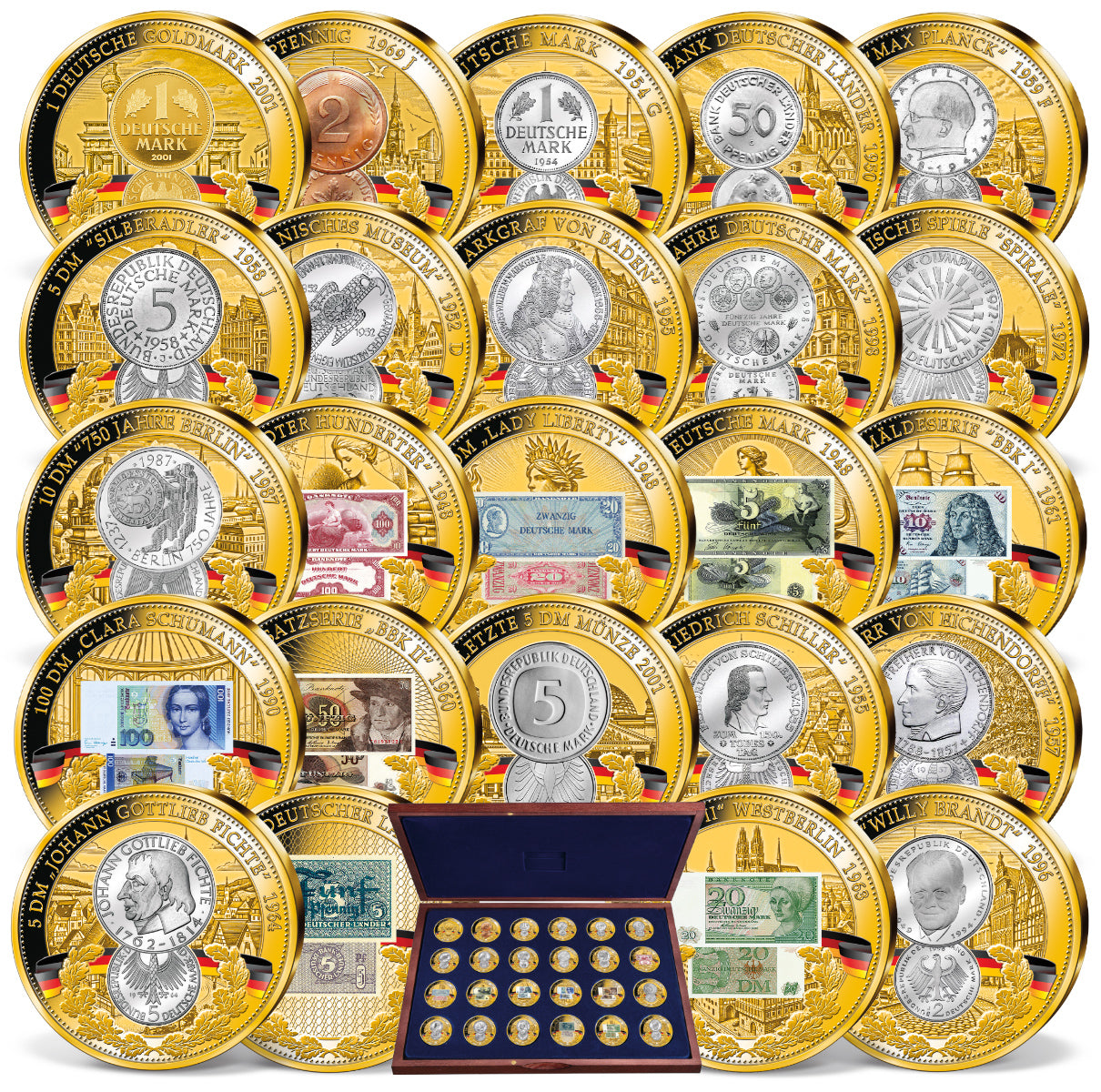 Produktbild von 24er Komplett-Set '75 Jahre Deutsche Mark'