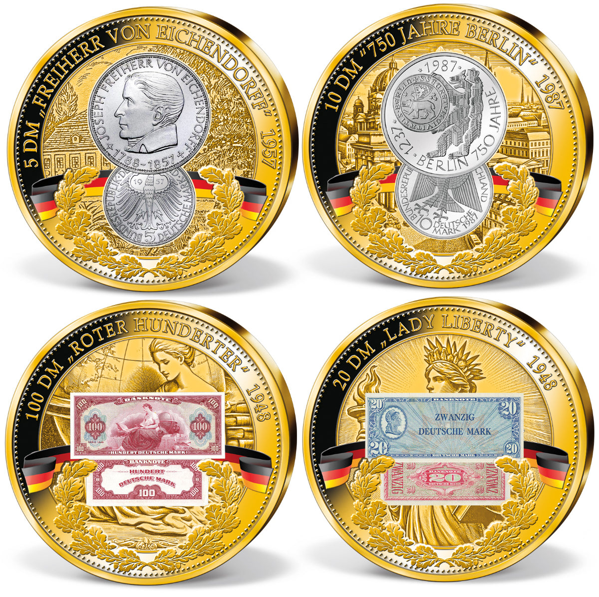 Produktbild von 24er Komplett-Set '75 Jahre Deutsche Mark'