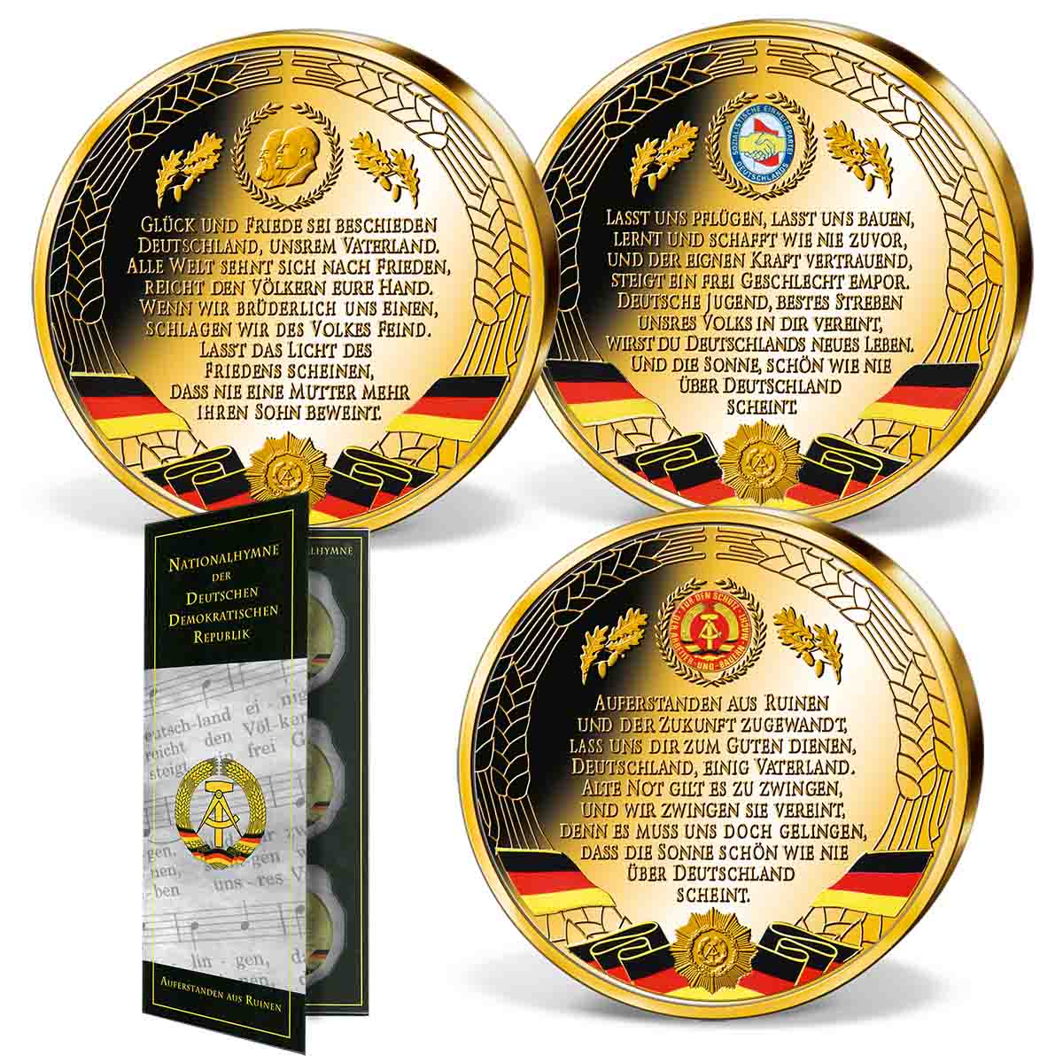 Produktbild von 3er Komplett-Set Gigantenprägungen 'Die Nationalhyme der DDR'