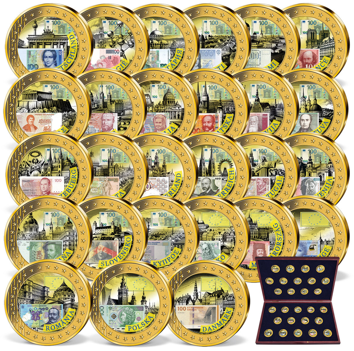 Produktbild von 27er Komplett-Set '25 Jahre Euro Jubiläums-Edition'