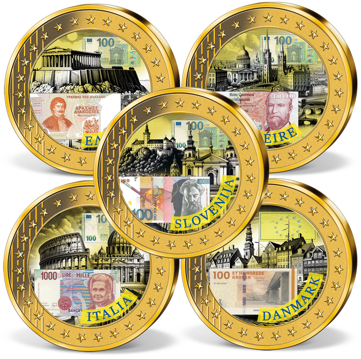 Produktbild von 27er Komplett-Set '25 Jahre Euro Jubiläums-Edition'