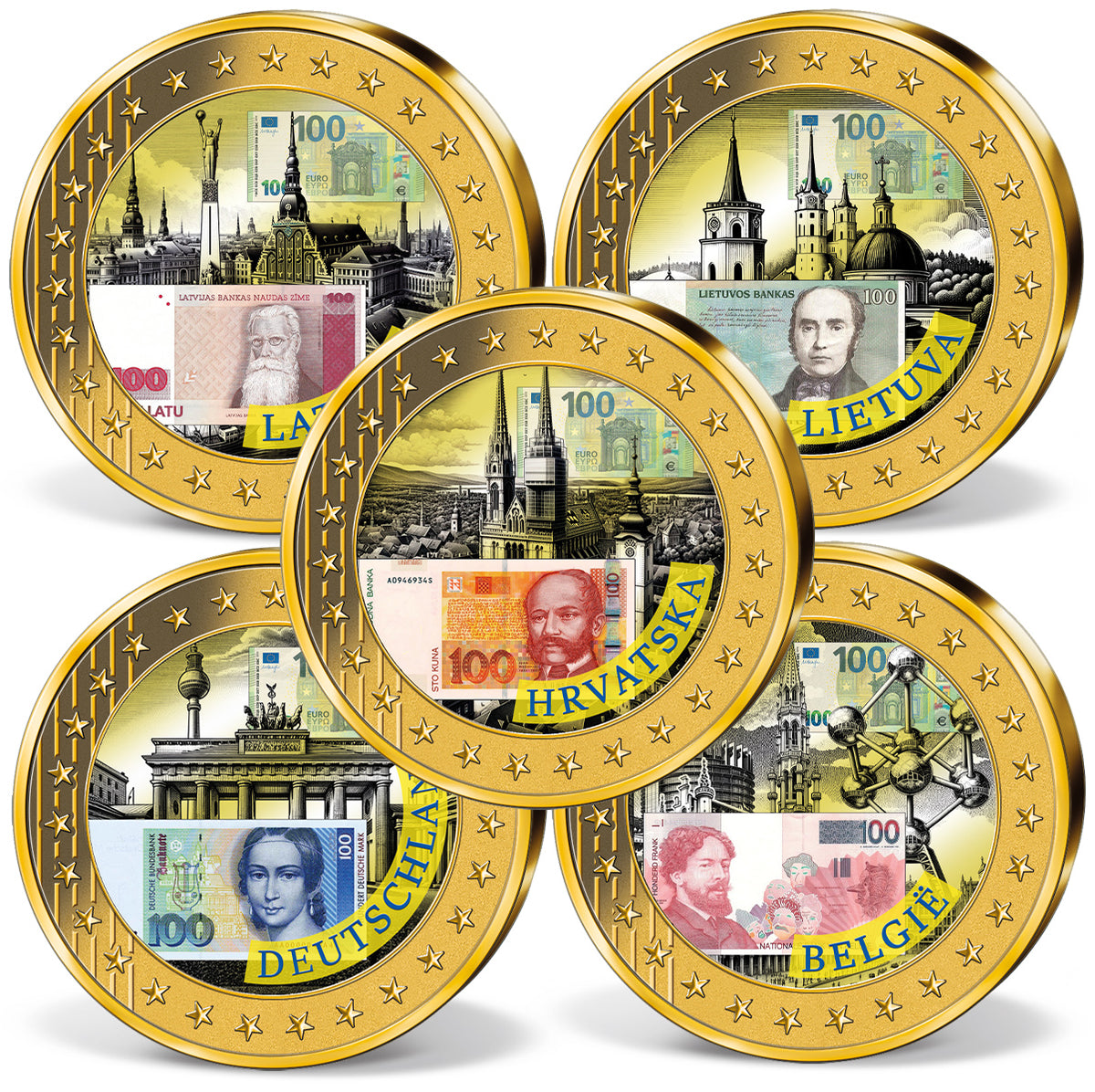 Produktbild von 27er Komplett-Set '25 Jahre Euro Jubiläums-Edition'
