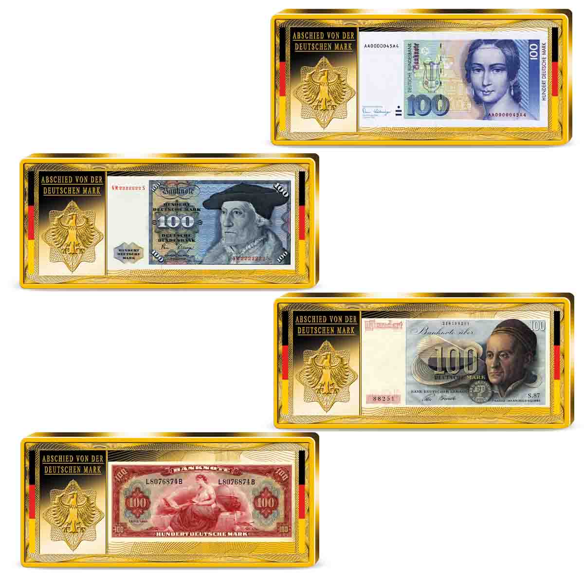 Produktbild von 32er Komplett-Set Barren 'DM Banknoten'